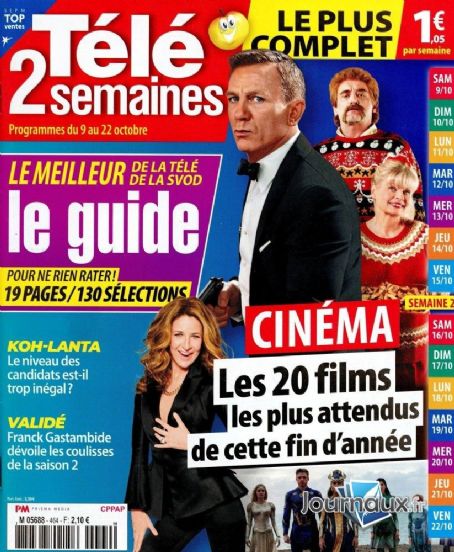 Daniel Craig - Télé 2 Semaines Magazine Cover [France] (9 October 2021)