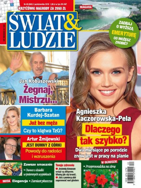 Agnieszka Kaczorowska, Swiat & Ludzie Magazine 03 October 2019 Cover ...