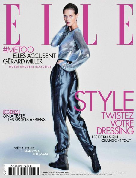 Malgorzata Bela, Elle Magazine 01 February 2024 Cover Photo - France