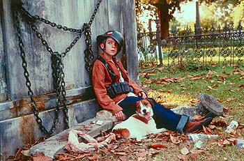 Frankie Muniz and Skip in Warner Brothers' My Dog Skip (12/99)