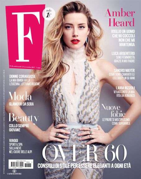 Amber Heard, F Magazine Magazine 22 November 2017 Cover Photo - Italy