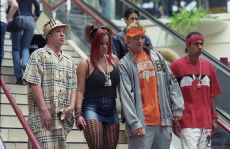 Nick Swardson, Keili Lefkowitz, Jamie Kennedy and Kal Penn in Warner Bros. Pictures hip-hop comedy 'Malibu's Most Wanted.'