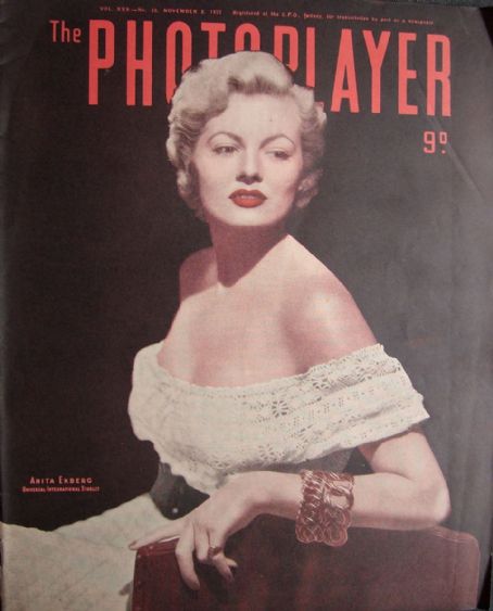 Anita Ekberg - The Photoplayer Magazine Cover [Australia] (8 November 1952)