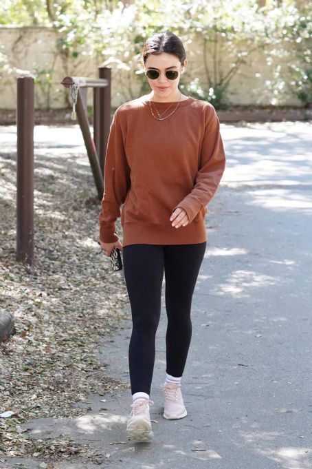 Lucy Hale – On a hike at Fryman Canyon in Studio City