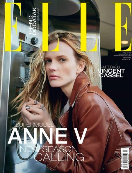 Anne Vyalitsyna, Elle Magazine March 2019 Cover Photo - Serbia