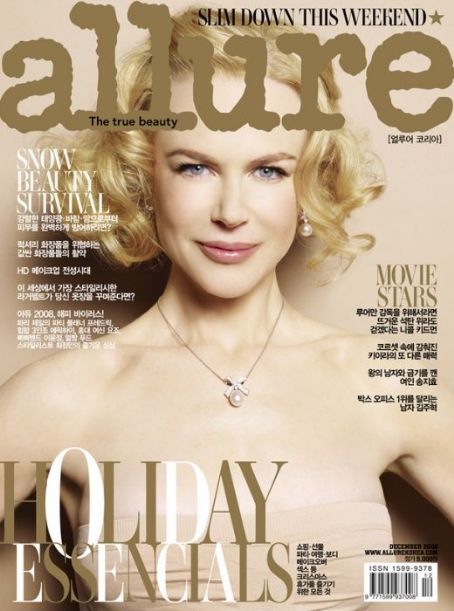 Nicole Kidman, Allure Magazine December 2008 Cover Photo - South Korea