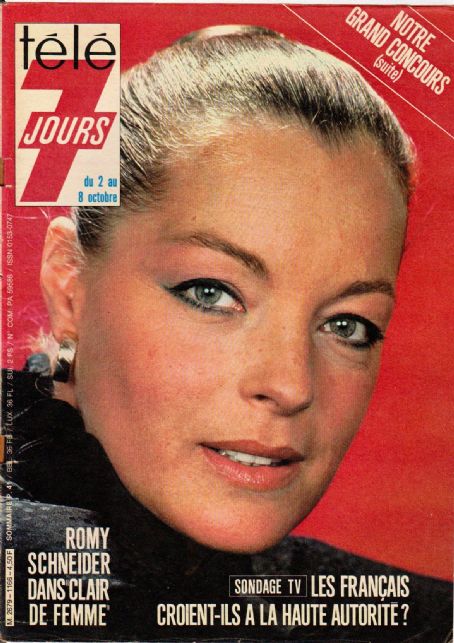 Romy Schneider, Télé 7 Jours Magazine 02 October 1982 Cover Photo - France