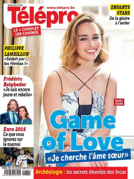 Emilia Clarke, Télépro Magazine 18 June 2016 Cover Photo - Belgium