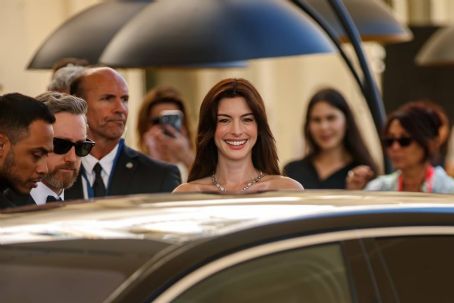 Anne Hathaway – Leaving Martinez Hotel during the 75th Cannes Film Festival