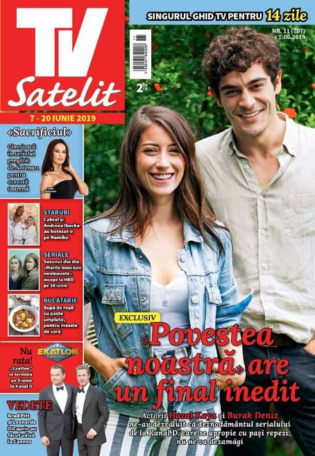 Hazal Kaya, Burak Deniz - TV Satelit Magazine Cover [Romania] (7 June 2019)