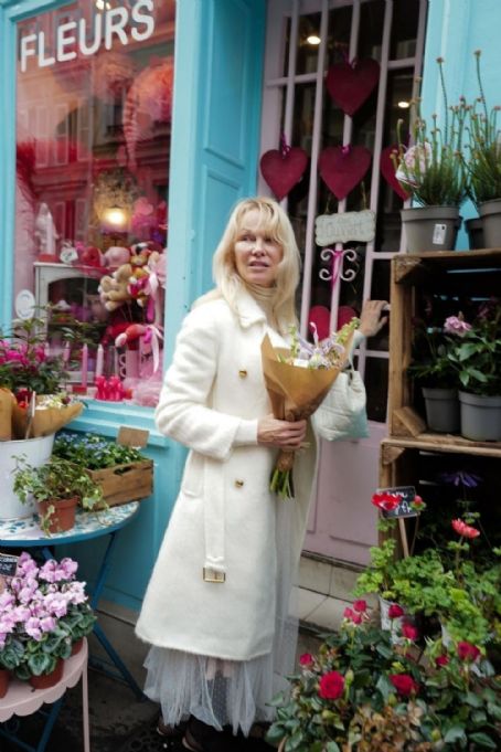 Pamela Anderson Shooting Commercial for Dior in Paris