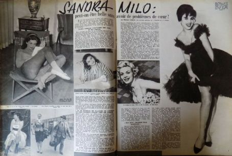 Sandra Milo, Cine Tele Revue Magazine 11 March 1960 Cover Photo - France