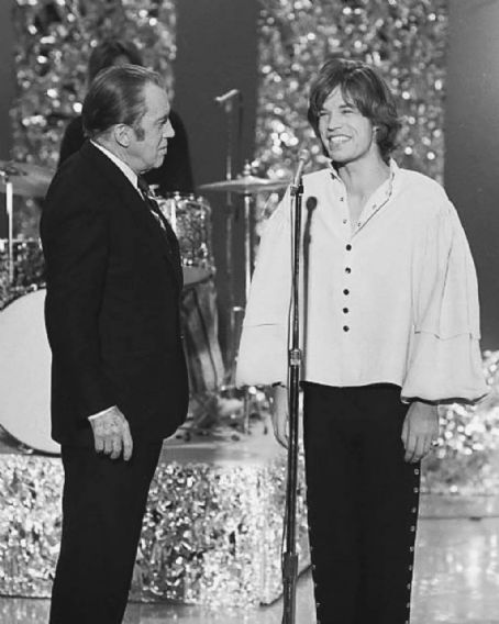 Mick with Ed Sullivan at the end of the Stones' performance of 