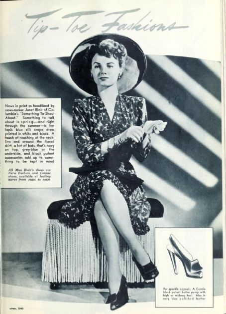 Janet Blair - Photoplay Magazine Pictorial [United States] (April 1943)
