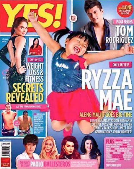 Ryzza Mae Dizon, Tom Rodriguez, Judy Ann Santos, Paolo Ballesteros - Yes Magazine Cover [Philippines] (September 2013)
