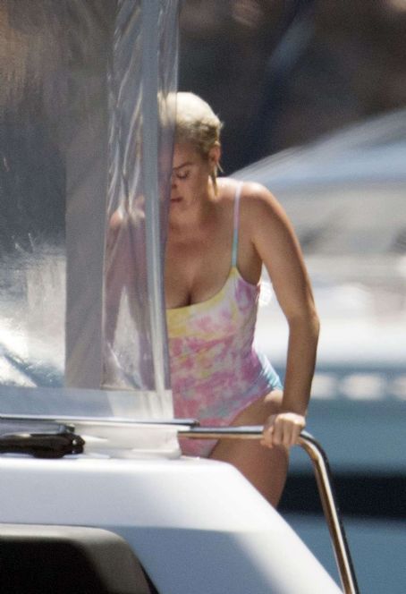 Katy Perry in Swimsuit on holiday in Mallorca