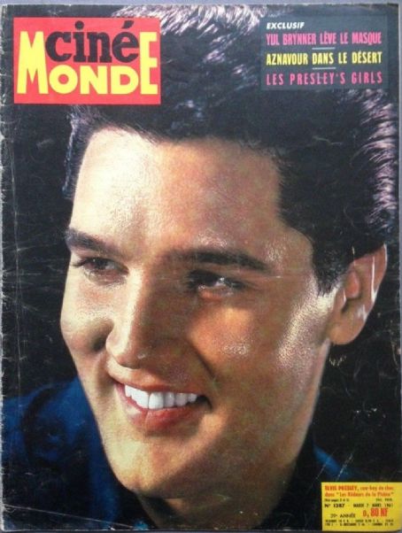 Elvis Presley, Cinemonde Magazine 07 March 1961 Cover Photo - France