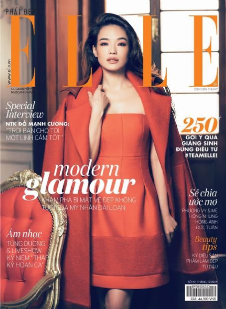 Shu Qi, Elle Magazine December 2015 Cover Photo - Vietnam