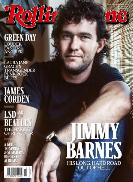 Jimmy Barnes, Rolling Stone Magazine November 2016 Cover Photo - Australia