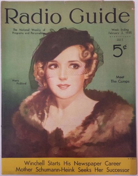 Mary Pickford - Movie-radio Guide Magazine Cover [United States] (2 February 1935)