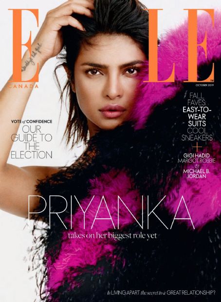 Priyanka Chopra Jonas, Elle Magazine October 2019 Cover Photo - Canada