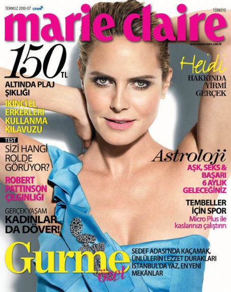 Heidi Klum Marie Claire Magazine July 2010 Cover Photo Turkey 