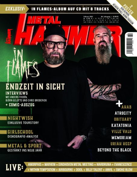 Anders Fridén, Björn Gelotte, Metal&Hammer Magazine February 2023 Cover ...