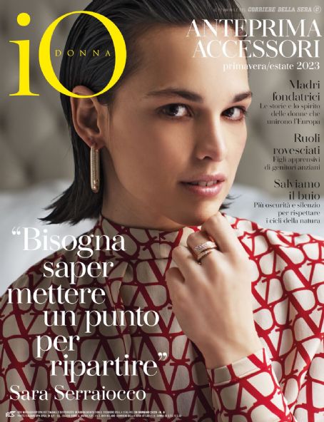 Sara Serraiocco, Io Donna Magazine 28 January 2023 Cover Photo - Italy