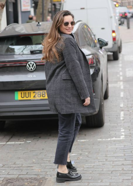 Kelly Brook – In a Prada brogues heads home from Global offices radio in London