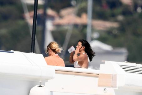 Michelle Rodriguez – Enjoying holidays on a yacht in Porto Cervo