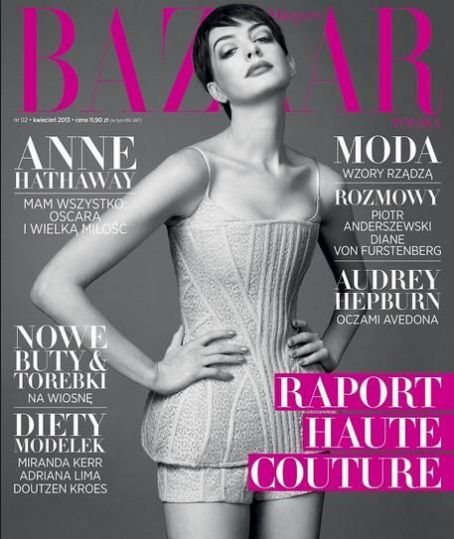 Anne Hathaway, Harper's Bazaar Magazine April 2013 Cover Photo - Poland