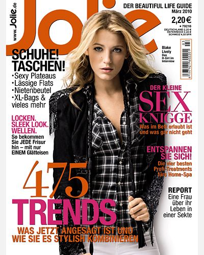 Blake Lively, Jolie Magazine March 2010 Cover Photo - Germany