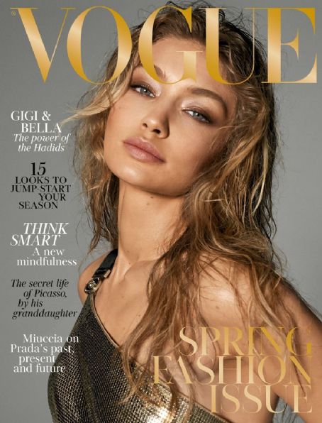 Gigi Hadid, Bella Hadid, Vogue Magazine March 2018 Cover Photo - United ...