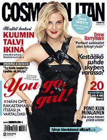 Drew Barrymore, Cosmopolitan Magazine October 2010 Cover Photo - Finland