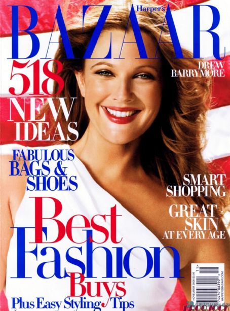 Drew Barrymore, Harper's Bazaar Magazine November 2008 Cover Photo ...