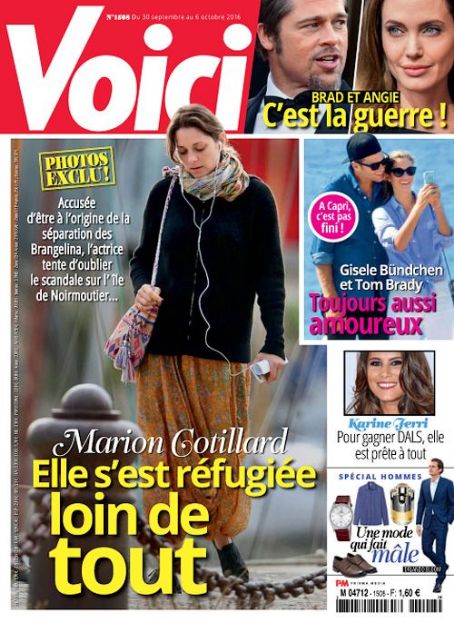 Marion Cotillard, Voici Magazine 30 September 2016 Cover Photo - France