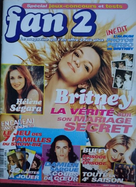 Britney Spears Hélène Ségara Buffy The Vampire Slayer Damien Sargue Fan 2 Magazine August