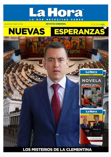 Daniel Noboa, La Hora Magazine Magazine 21 October 2023 Cover Photo ...