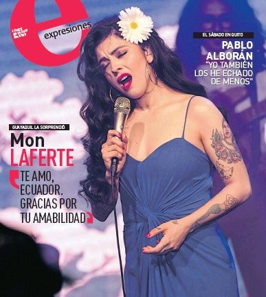 Mon Laferte, Expresiones Magazine 09 April 2018 Cover Photo - Ecuador