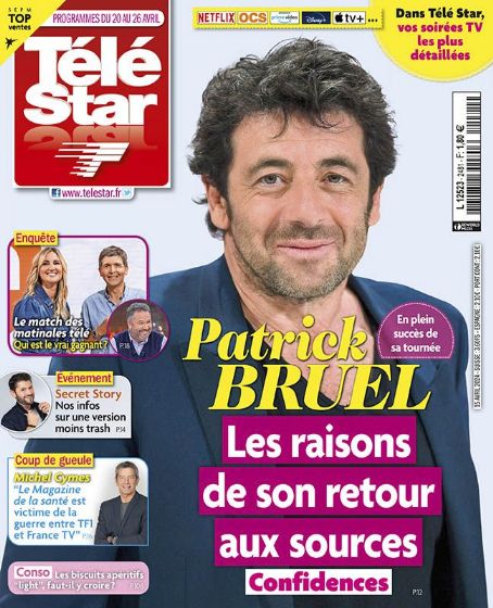 Patrick Bruel, Télé Star Magazine 20 April 2024 Cover Photo - France