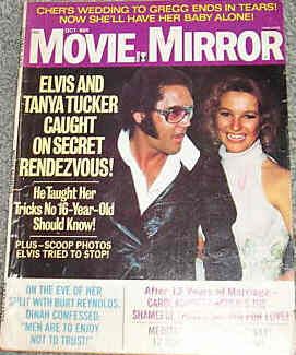 Elvis Presley, Tanya Tucker, Movie Mirror Magazine October 1975 Cover ...