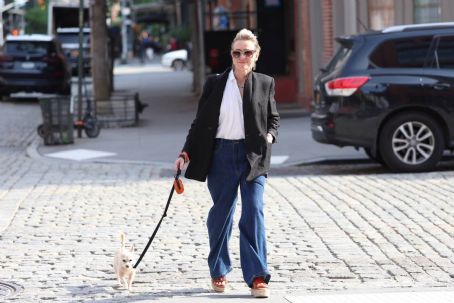 Naomi Watts – Was spotted walking her dog in Tribeca