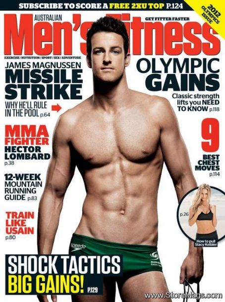 James Magnussen, Men's Fitness Magazine August 2012 Cover Photo - Australia