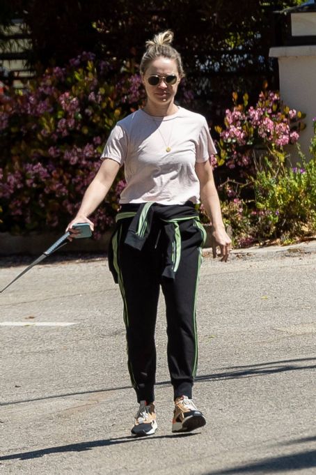 Becca Tobin – Walking her dog in Los Angeles