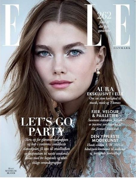 Mathilde Brandi Elle Magazine December 2016 Cover Photo Denmark 