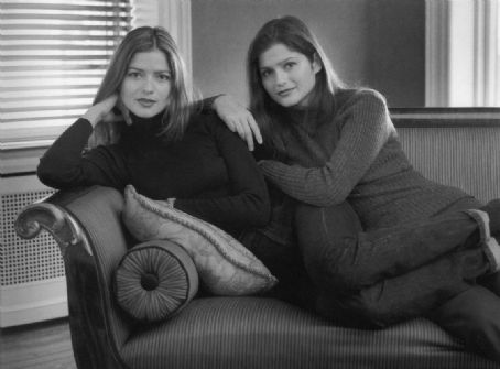 Jill Hennessy and Jacqueline Hennessy b&w photoshoot