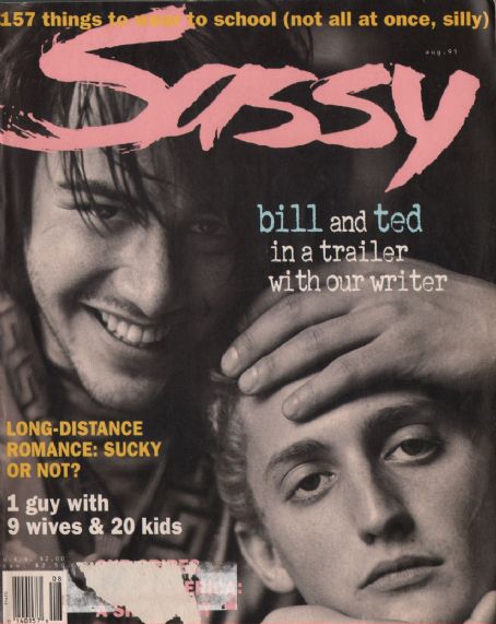Keanu Reeves, Alex Winter - Sassy Magazine Cover [United States] (August 1991)