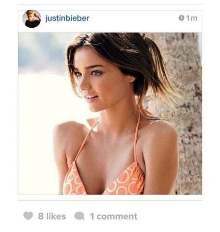 Justin Bieber Shares Photo of Orlando Bloom's Ex-Wife Miranda Kerr