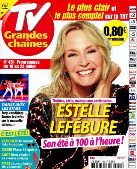 Estelle Lefébure, TV Grandes chaînes Magazine 03 July 2021 Cover Photo ...