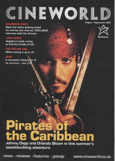 Johnny Depp, Cineworld Magazine August 2003 Cover Photo - United Kingdom